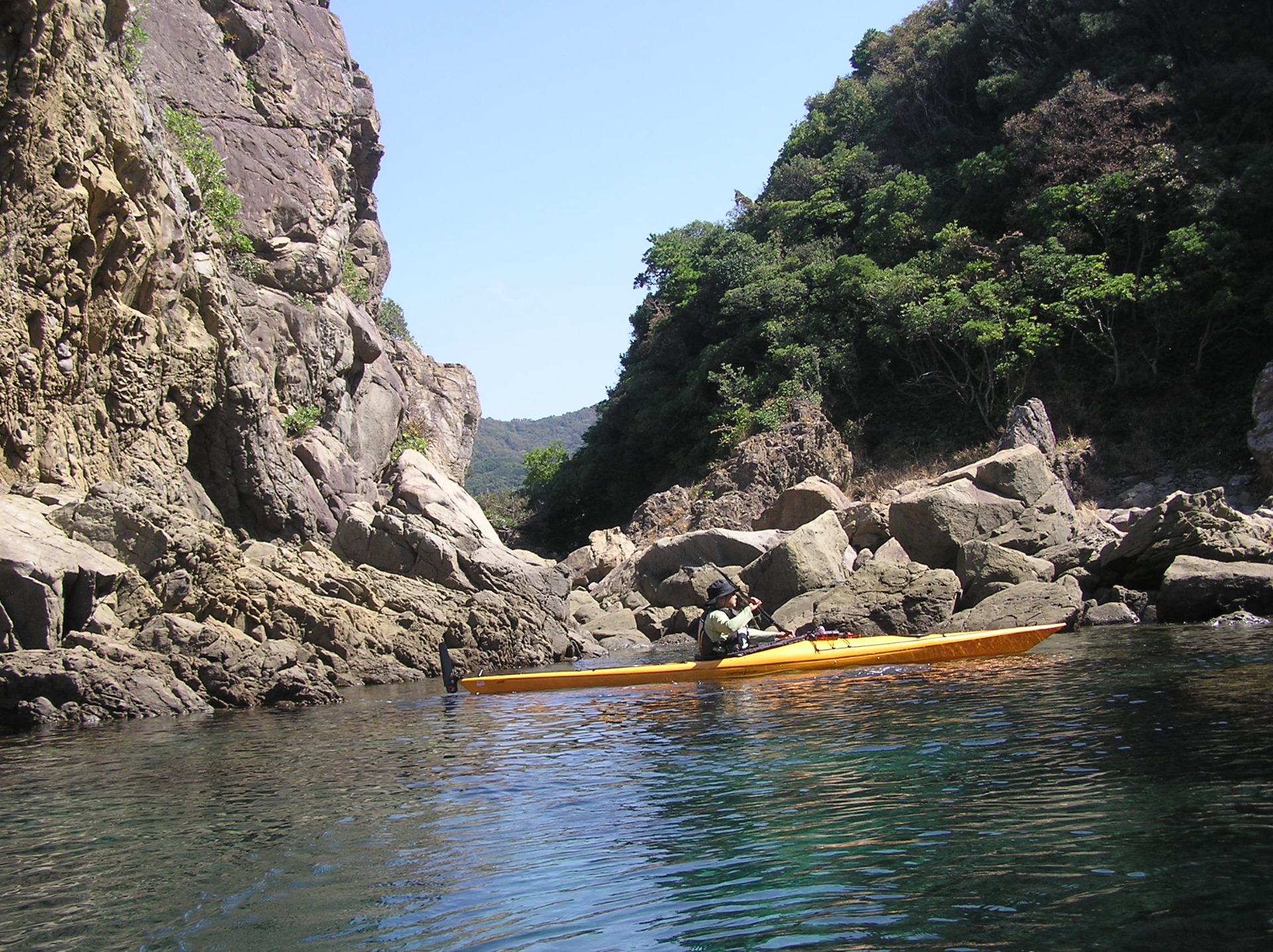 産湯海岸でシーカヤックを