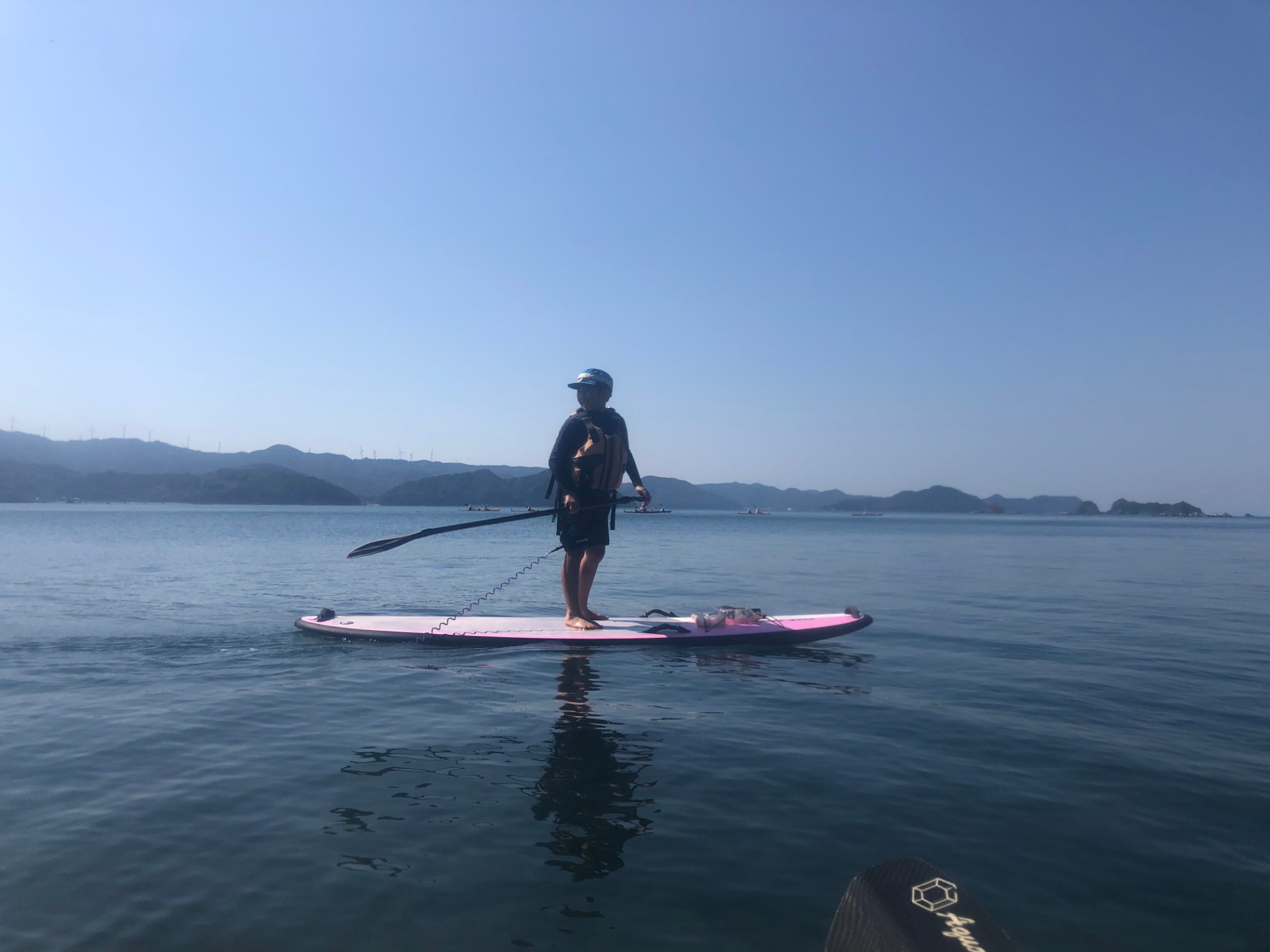 湯浅湾でＳＵＰ体験